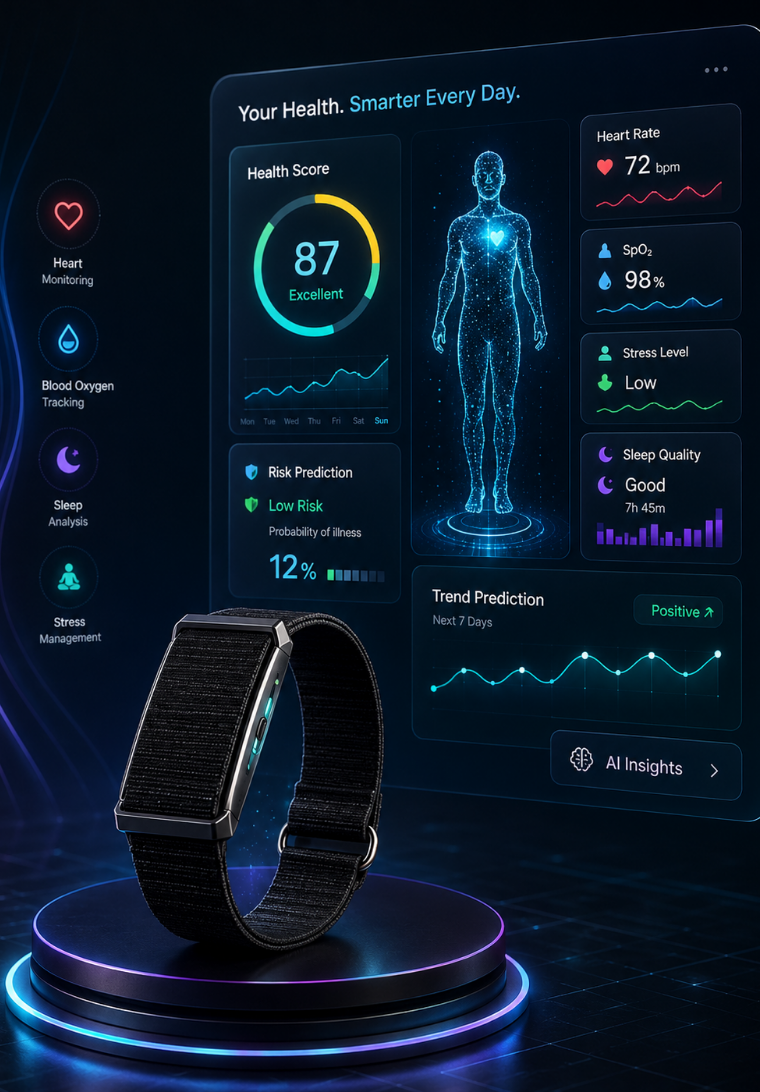 PIVVOT smart wearable device for senior health monitoring